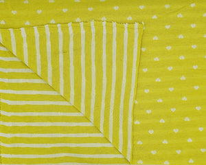Mini Hearts and Stripes Cotton Double Knit