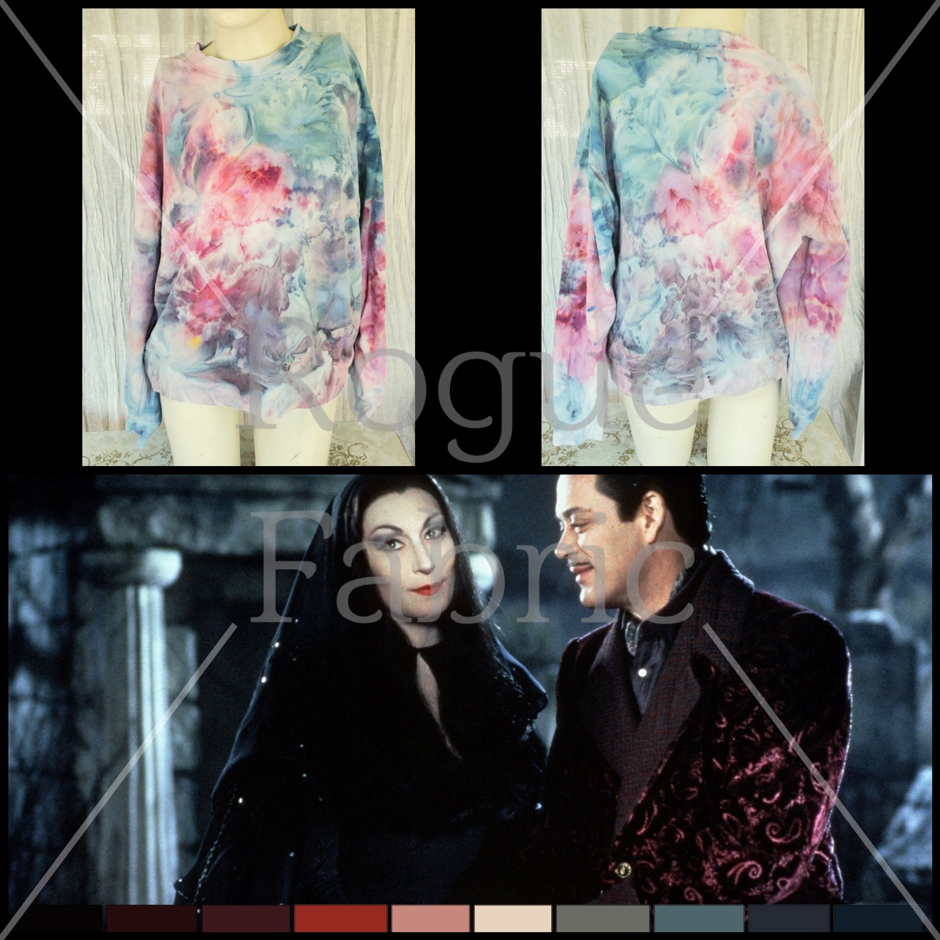 Large Addams Brood Hand-Dyed Sweatshirt